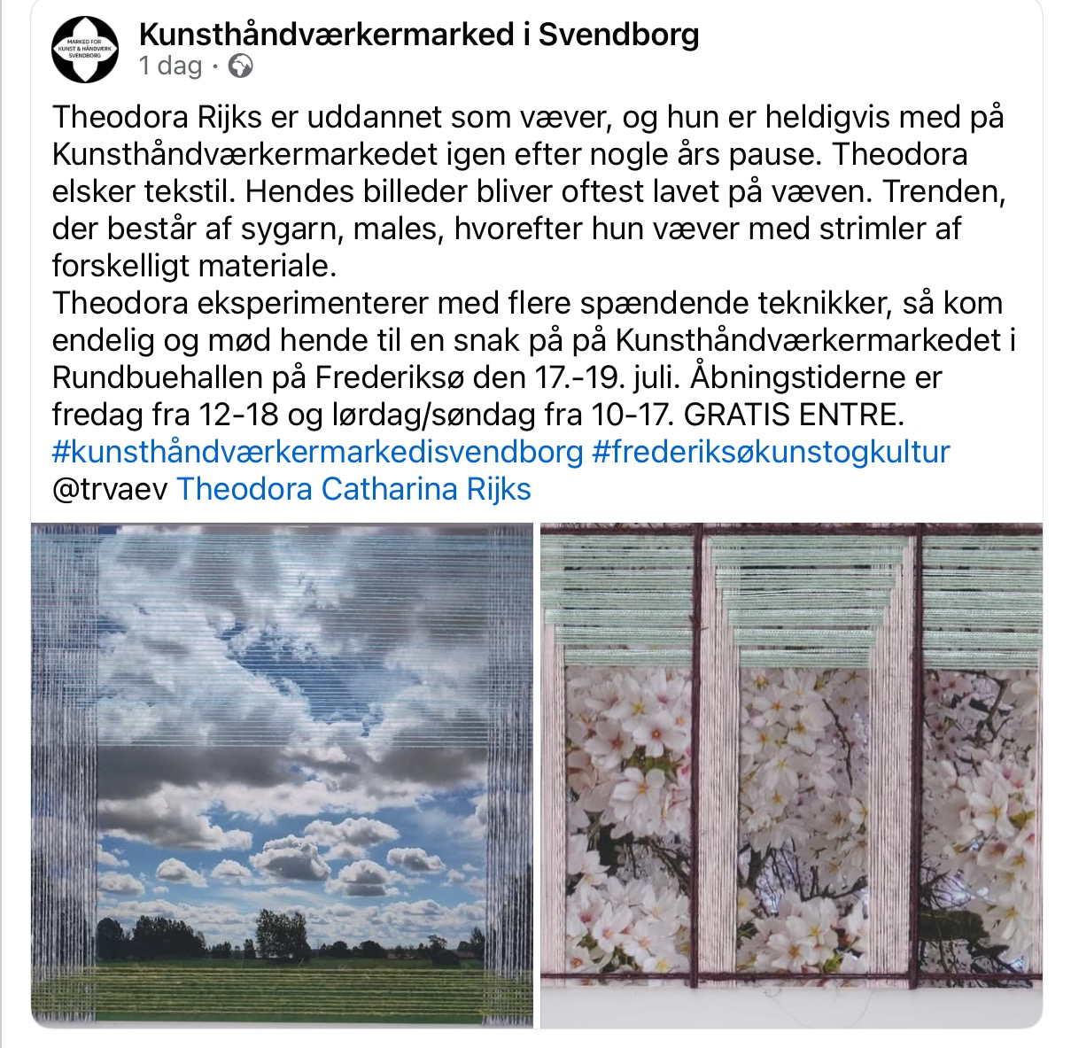     Efter flere års pause er jeg igen på Kunsthåndværkermarkedet i Svendborg, den 17.-19.7.2026